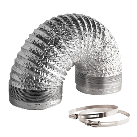 NON-INSULATED AIR  DUCT & STAINLESS  STEEL CLAMPS